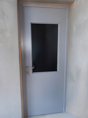 Остекленная стальная дверь Остекленная стальная дверь