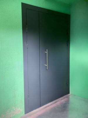 Серая полуторная дверь