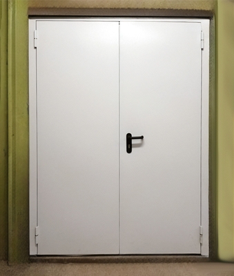 Двустворчатая белая дверь