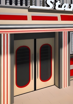 Дверь с овальными стёклами