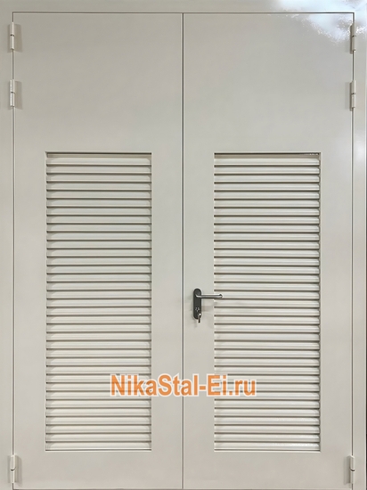 Двупольные двери - ворота с вентрешетками