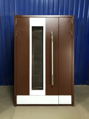 Стальная дверь двустворчатая для подъезда