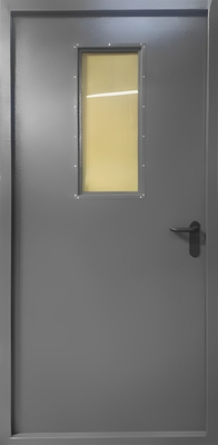 Однопольная противопожарная дверь с остеклением ei-60