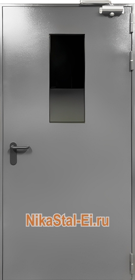 Однопольная противопожарная дверь с остеклением ei-60