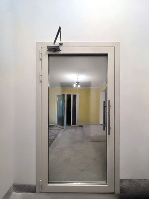 Остекленная техническая дверь Остекленная техническая дверь