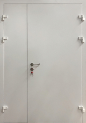Полуторная глухая противопожарная дверь ei-60 с двухсекционными петлями