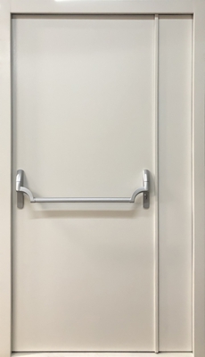 Полуторная глухая противопожарная дверь ДПМ ei-60 с ручкой Антипаника