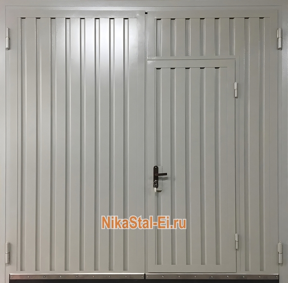 Ворота из цельногнутого стального листа