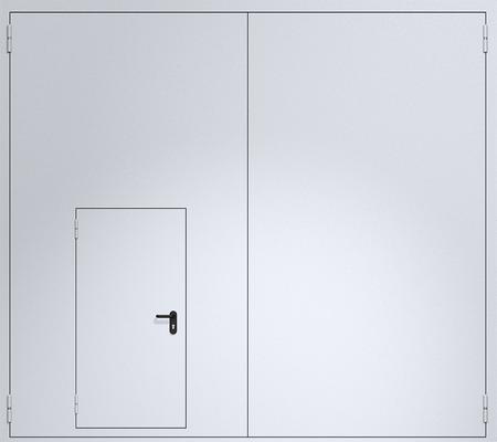 Противопожарные ворота из сэндвич-панелей 4500х4000 мм Противопожарные ворота из сэндвич-панелей 4500х4000 мм